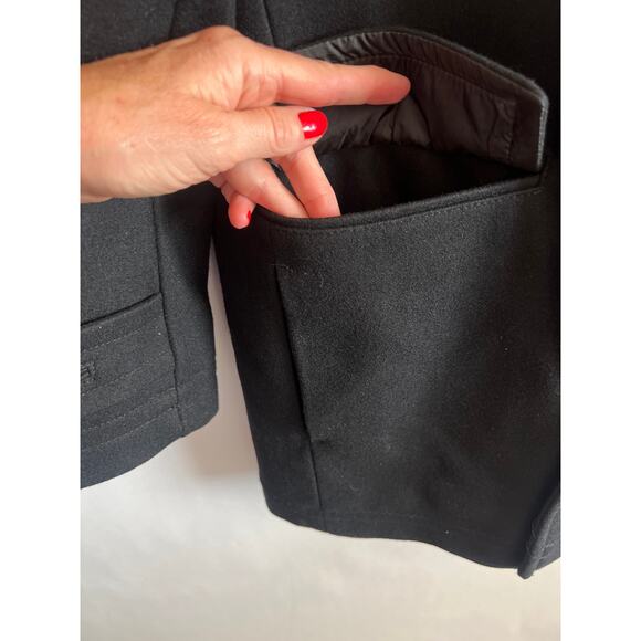 LONDON FOG Men's Wool Blend Coat car coat, overcoat, jacket, black size Medium - Picture 4 of 14